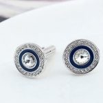 Manžetové gombíky s krištáľom Swarovski, modré