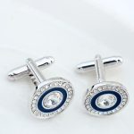 Manžetové gombíky s krištáľom Swarovski, modré