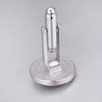 Manžetové gombíky s kryštálom Swarovski, čierne