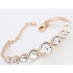 Srdiečkový náramok, Crystal, zdobený kryštálmi Swarovski