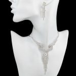 Súprava točených šperkov striebornej farby