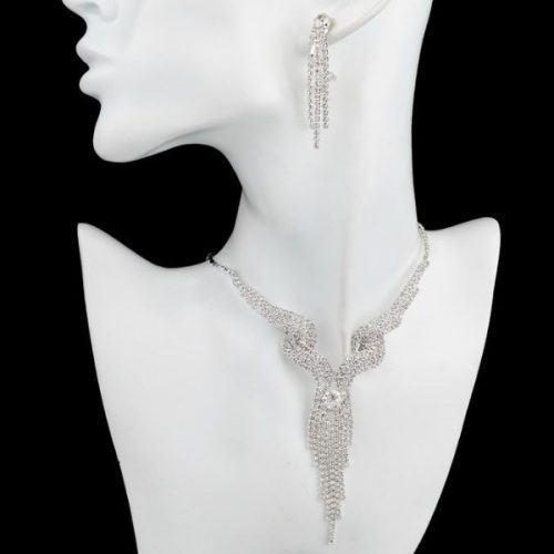 Súprava točených šperkov striebornej farby