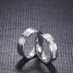 Dámsky snubný prsteň, nerezová oceľ, strieborná, veľkosť 7