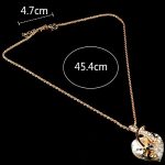 Pozlátený náhrdelník s príveskom srdiečko, fialová