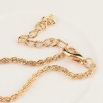 Pozlátený náhrdelník s príveskom srdiečka, zelená