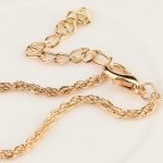 Pozlátený náhrdelník s príveskom srdiečka, modrá