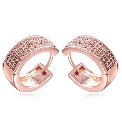 Kruhové náušnice, Rosegold, ružové zlato
