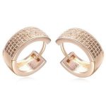 Kruhové náušnice, trblietavé zlato