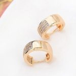 Kruhové náušnice, trblietavé zlato