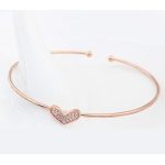 Náramok so vzorom srdca, Rosegold, ružové zlato