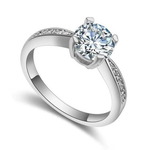 Klasický okrúhly prsteň, Crystal, 7.5