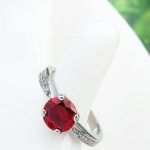 Klasický okrúhly kamienkový prsteň, GAR, 7.5