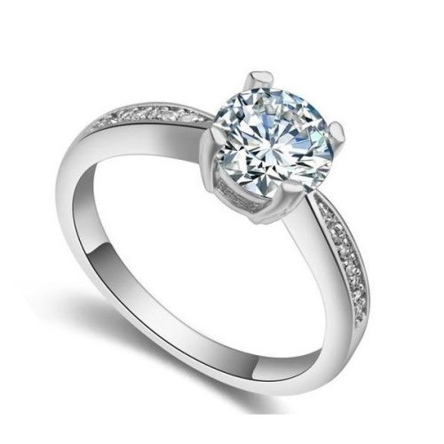 Klasický okrúhly prsteň, Crystal, 6.5