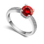 Klasický okrúhly kamienkový prsteň, GAR, 6.5