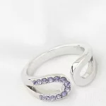 Prsteň v tvare kvapky vody, Tanzanite, 6.5