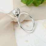 Strieborný prsteň s pravou perlou, veľkosť 7