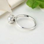 Strieborný prsteň s pravou perlou, veľkosť 7