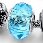 Postriebrený, korálkový náramok, tyrkys