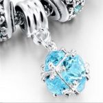 Postriebrený, korálkový náramok, tyrkys