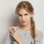 Strieborný prsteň s čiernym kryštálom, veľkosť 7