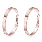 Klasické kruhové náušnice, Rosegold, ružové zlato