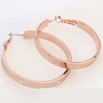 Klasické kruhové náušnice, Rosegold, ružové zlato