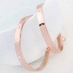 Klasické kruhové náušnice, Rosegold, ružové zlato