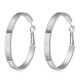 Klasické kruhové náušnice, Rhodium