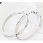 Klasické kruhové náušnice, Rhodium