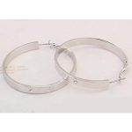 Klasické kruhové náušnice, Rhodium