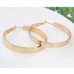 Klasické kruhové náušnice, trblietavé zlato