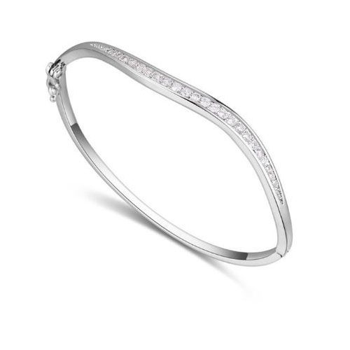 Oválny náramok, Rhodium