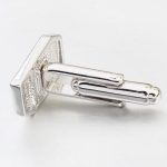 Manžetové gombíky s krištáľovou vložkou, bordové