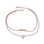 Dvojitý nánožník zdobený kryštálmi Swarovski