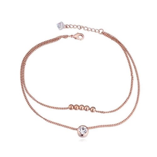 Dvojitý nánožník zdobený kryštálmi Swarovski