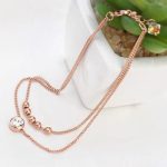 Dvojitý nánožník zdobený kryštálmi Swarovski