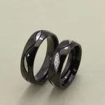 Pánsky snubný prsteň, nehrdzavejúca oceľ, čierna, veľkosť 9