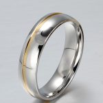 Pánsky snubný prsteň, nerezová oceľ, striebro, veľkosť 10