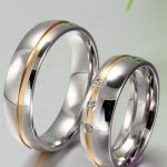 Dámsky snubný prsteň, nerezová oceľ, strieborná, veľkosť 8