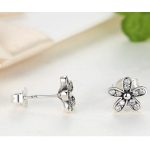 Strieborné náušnice margarétka