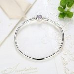 Strieborný náramok s motívom srdca, 21 cm