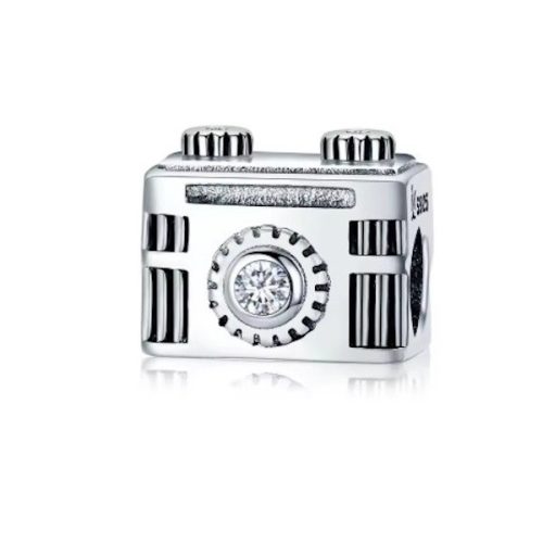 Ezüst charm, fényképezőgép