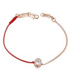 Náramok zo šnúrky a retiazky