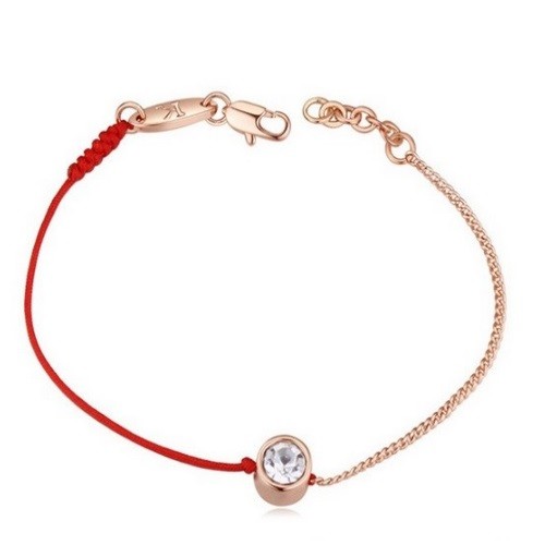 Náramok zo šnúrky a retiazky