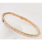 Klasický oválny náramok, trblietavý zlatý