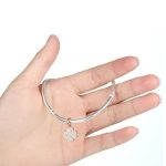 Strieborný ďatelinový prívesok so zirkónovými kamienkami, ružové zlato, ružové zlato