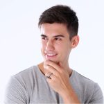 Nerezový pánsky snubný prsteň s motívom srdca, veľkosť 12