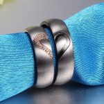 Nerezový dámsky svadobný prsteň s motívom srdca, veľkosť 6