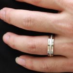 Pánsky snubný prsteň, nerez, striebro, veľkosť 12