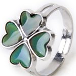 Náladový prsteň s motívom štvorlístka, nastaviteľná veľkosť